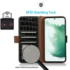 Mocaa Samsung S23 FE Croco Book Case Leer