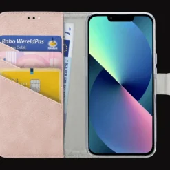 My Style iPhone 13 Pro Portemonnee Hoesje Roze