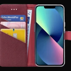 My Style iPhone 13 Pro Portemonnee Hoesje Bordeaux