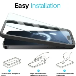 Northjo iPhone 16 Pro Duo Pack A+ Screenprotector Met Installatiehulp