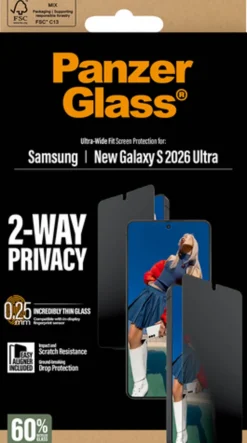 PanzerGlass Samsung Galaxy S26 Ultra Wide Fit Screenprotector