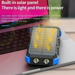 PSOOO 20.000mAh Rugged Solar Charging Powerbank