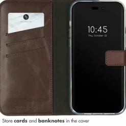 Selencia iPhone 14 Pro Leren Portemonnee Hoesje