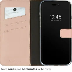 Selencia iPhone 14 Pro Leren Portemonnee Hoesje