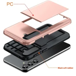 Slide Case Samsung Galaxy S25 Plus Hoesje met Pashouder